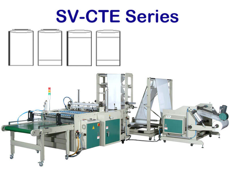 슬릿 씰 및 폴더 및 EPC 언와인더가 있는 백 머신 - SV-CTE Series