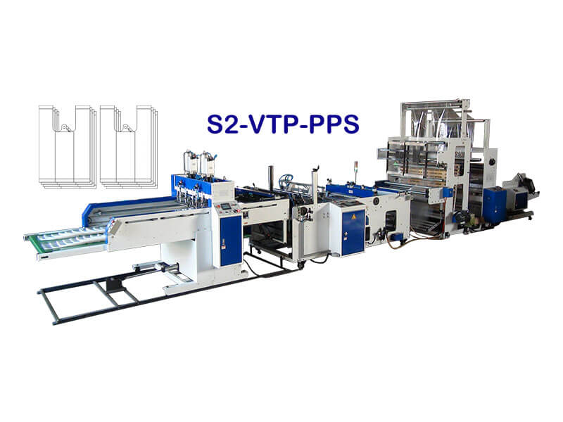 Cold Cut And Slid Seal T Shirt Bag Machine - S2-VTP-PPS