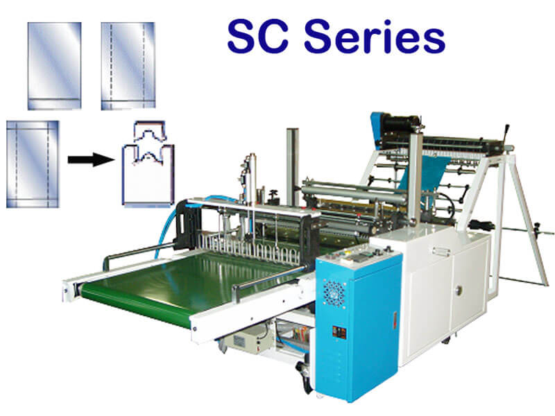 Üherealise põhjaga tihenduskottide masin - SC Series