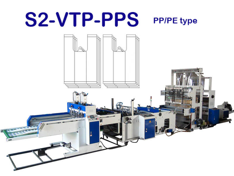 콜드 컷 및 슬릿 씰 T 셔츠 가방 기계 - S2-VTP-PPS