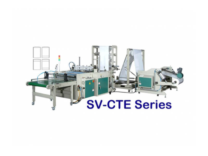 เครื่องทำถุงพร้อมซีลร่องและโฟลเดอร์และ EPC Unwinde - SV-CTE Series